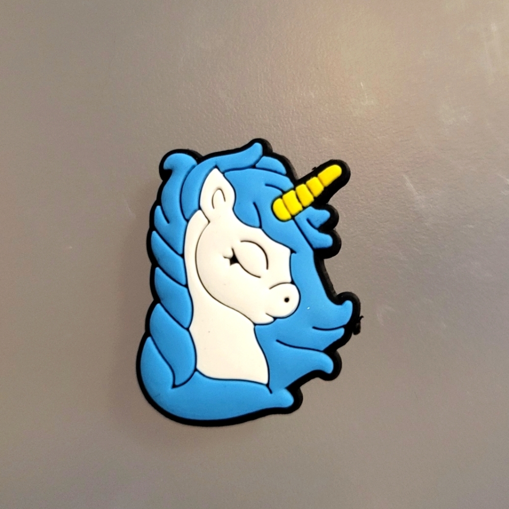 Blue Unicorn Croc Charm